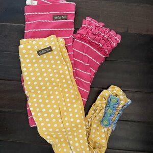 Matilda Jane Pink and Yellow Polka Dot and Striped pants